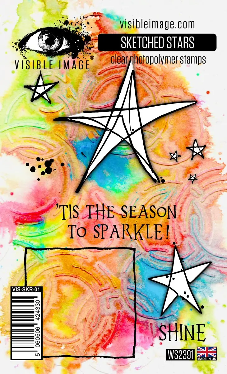 Visible Image Sketched Stars - A6 Stamp Set 1
