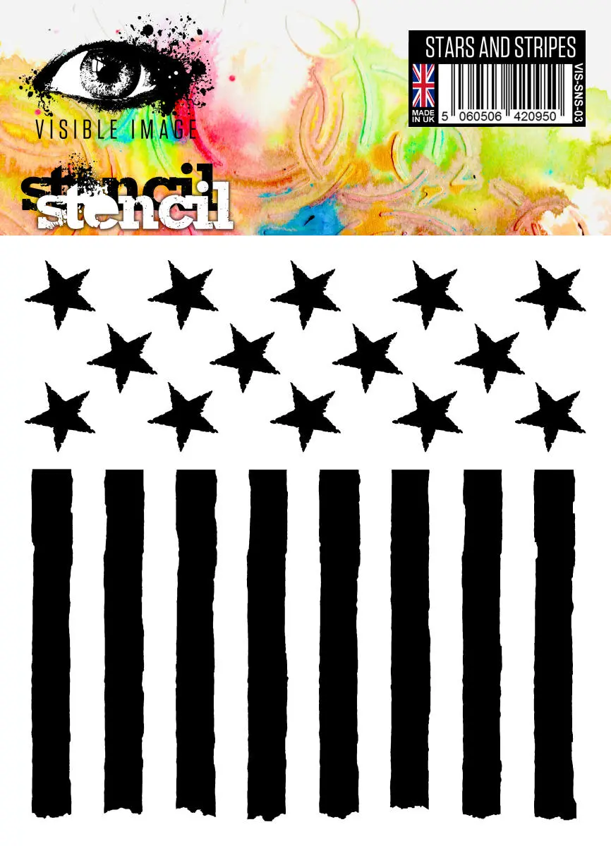 Visible Image Stars & Stripes Stencil - 6 X 6 1