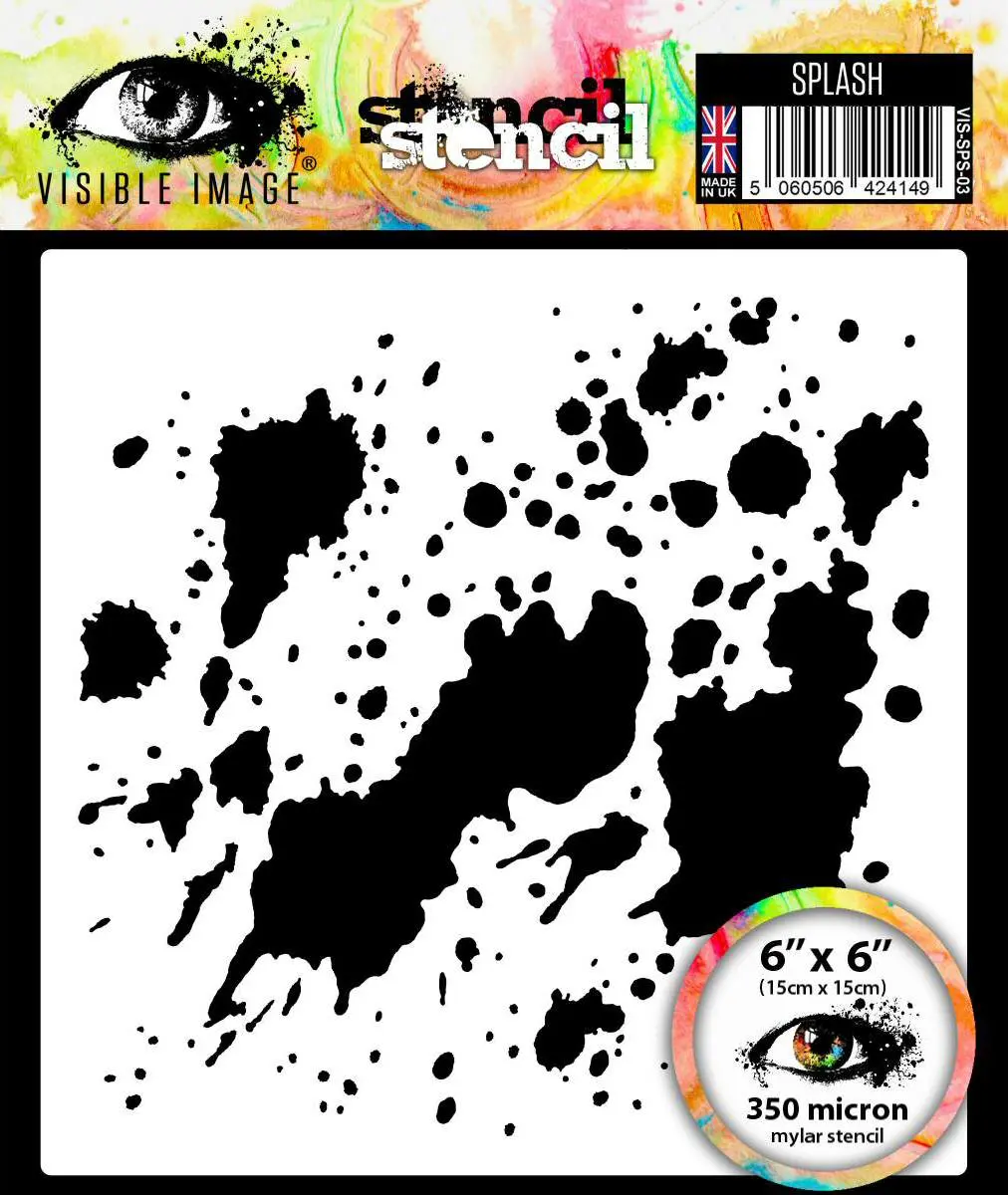 Visible Image Splash Stencil - 6 X 6 1
