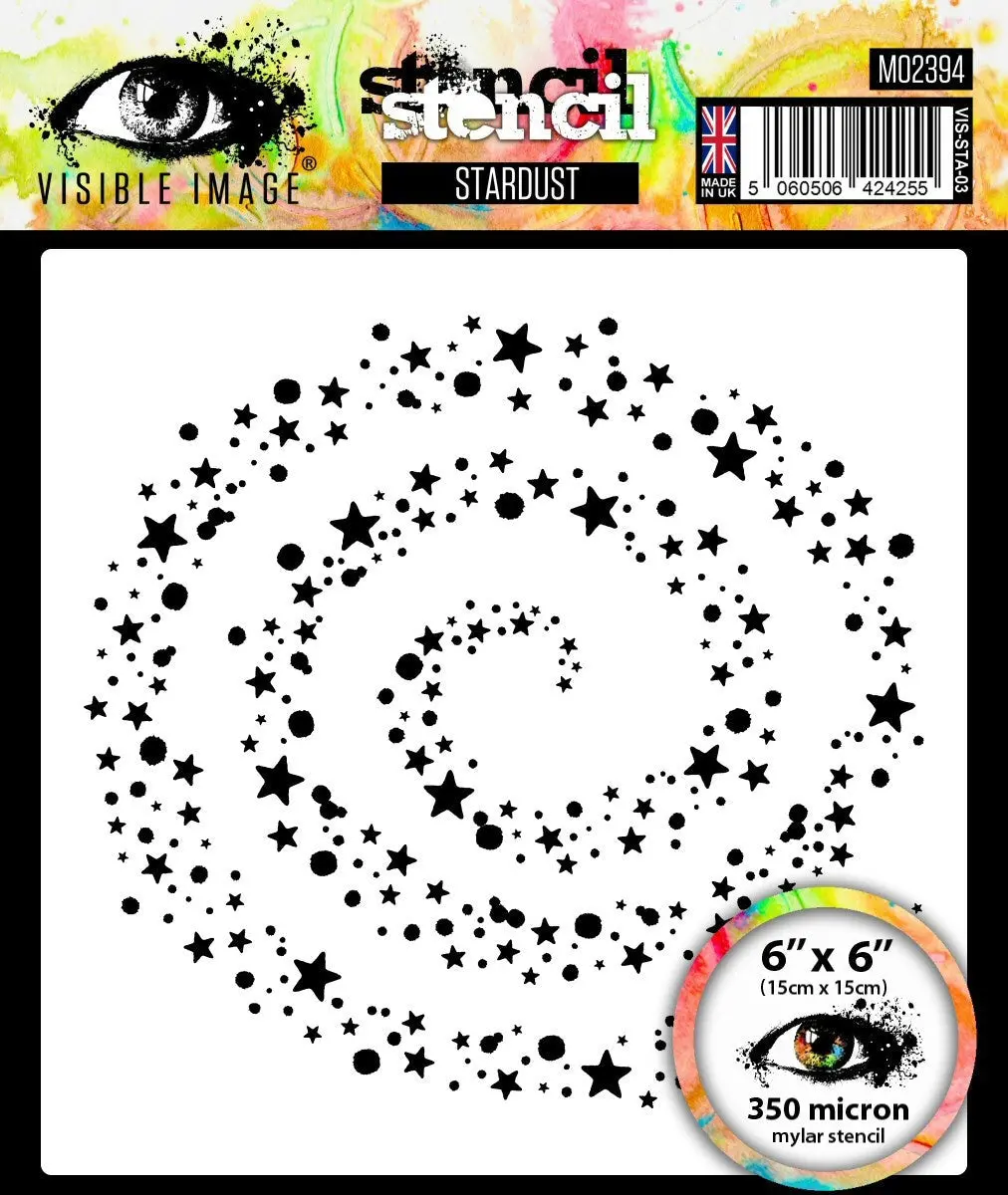 Visible Image Stardust Stencil - 6 X 6 1
