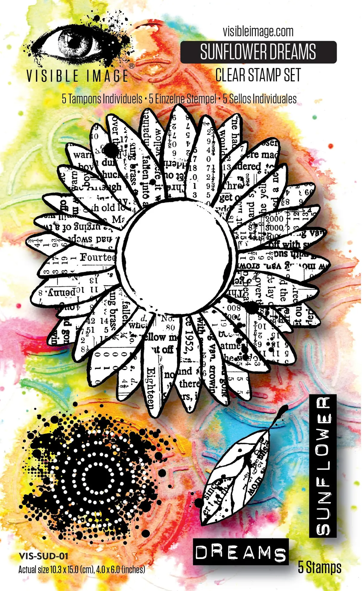 Visible Image Sunflower Dreams 4In X 6In Stamp Set 1