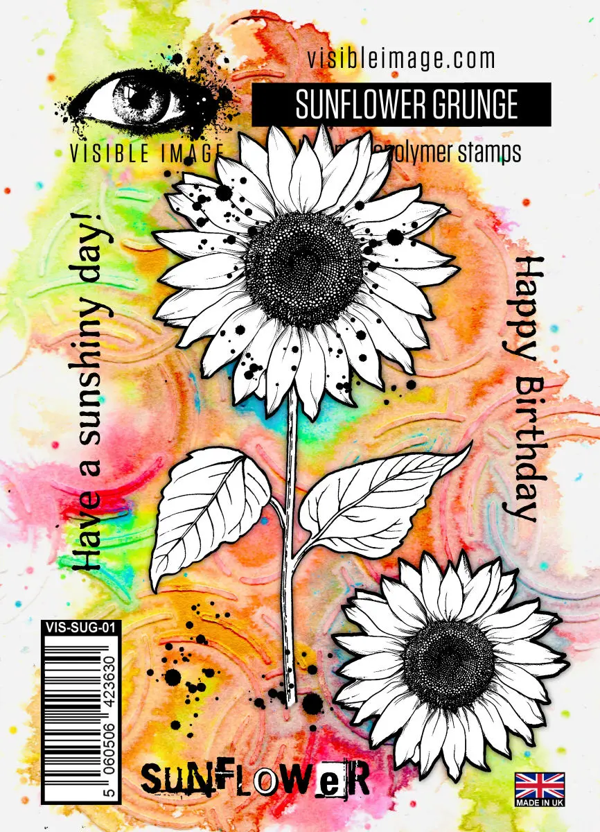 Visible Image Sunflower Grunge - A6 Stamp Set 1