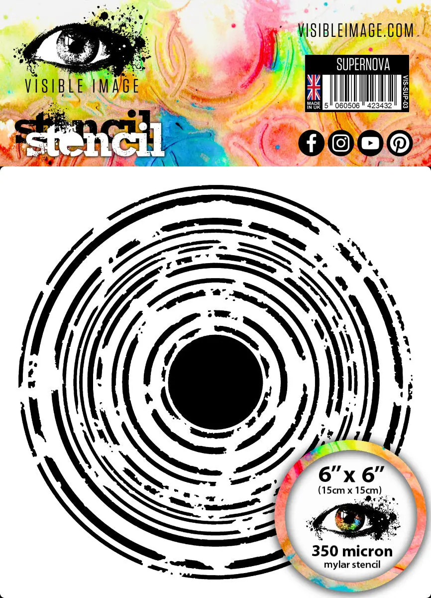Visible Image Supernova Stencil - 6 X 6 1