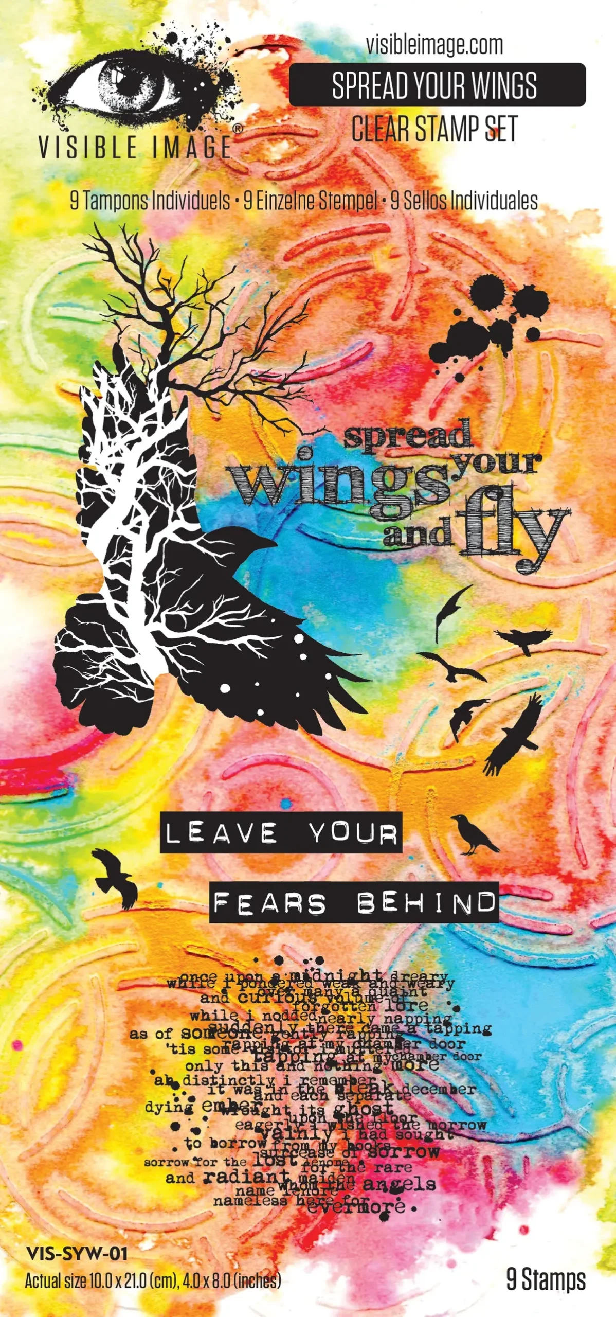 Visible Image Spread Your Wings 4In X 8In Stamp Set 1