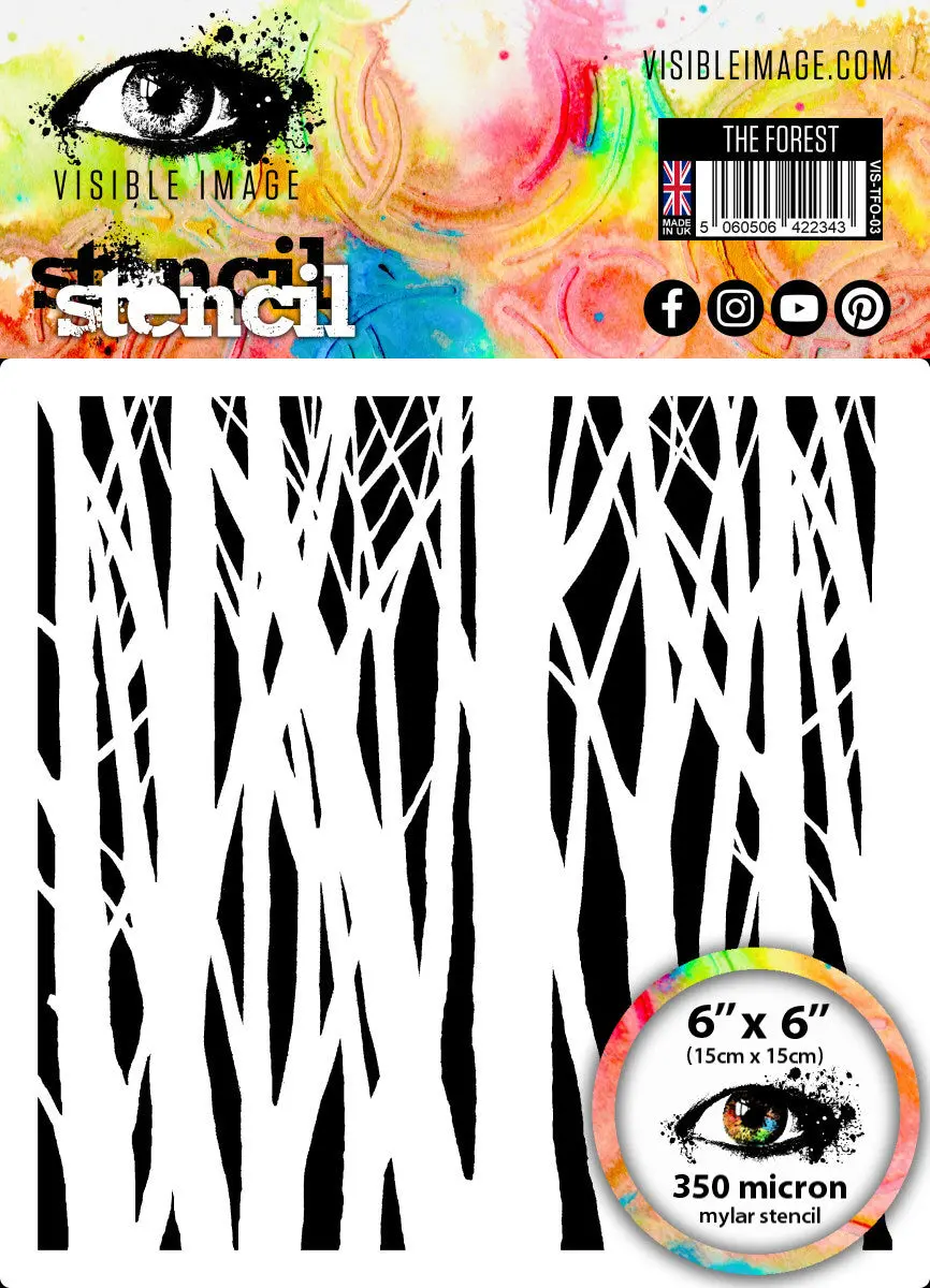Visible Image The Forest Stencil - 6 X 6 1