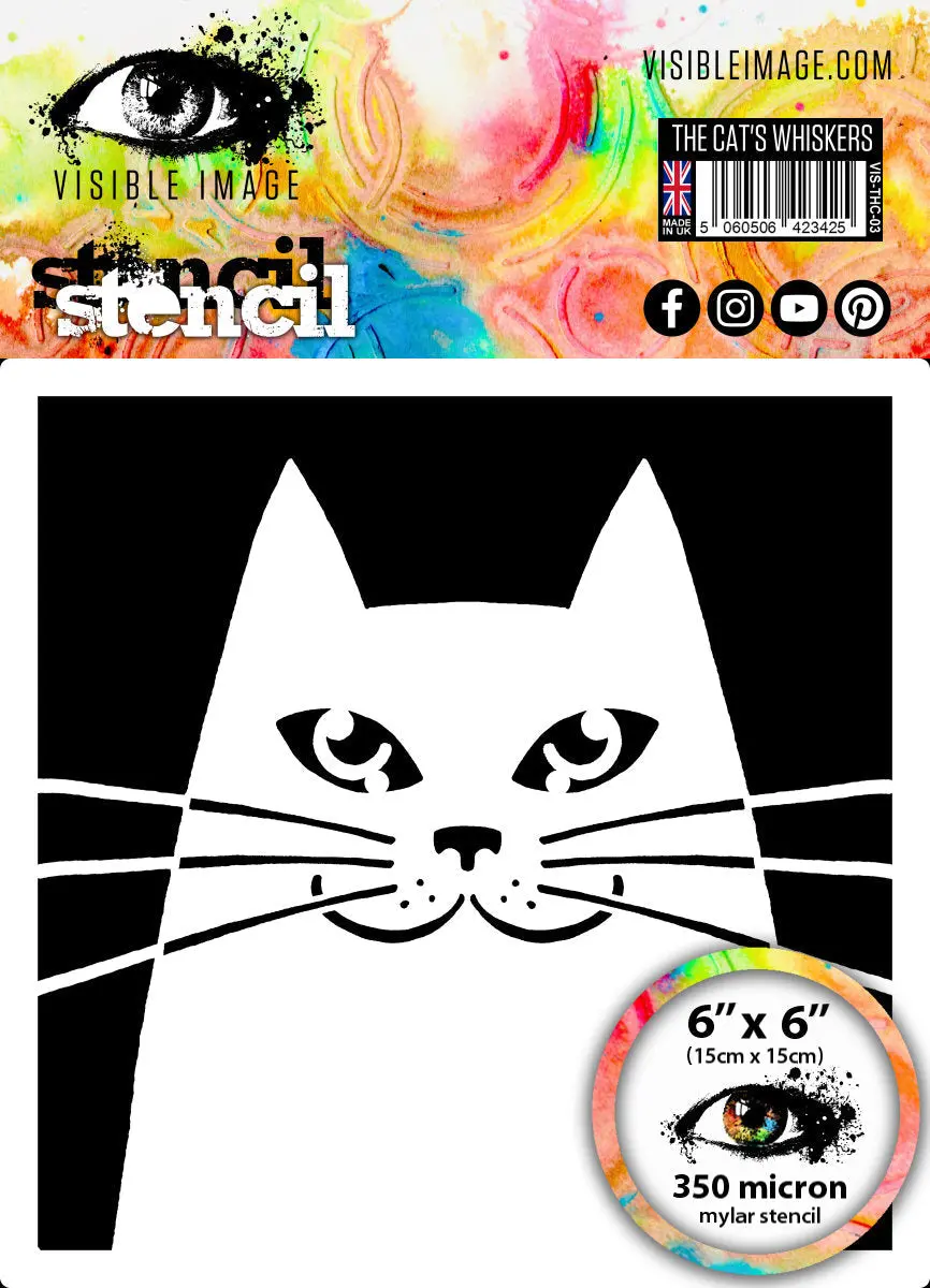 Visible Image The Cat's Whiskers Stencil - 6 X 6 1