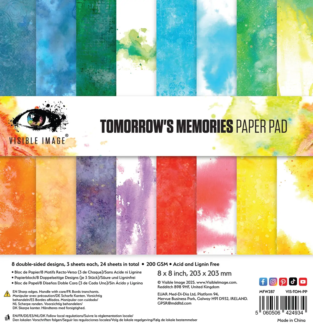 Visible Image Tomorrow's Memories 8In X 8In Paper Pad 1