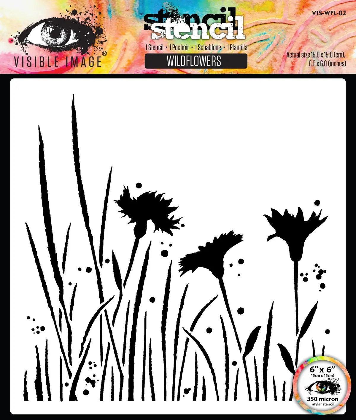 Visible Image Wildflowers 6In X 6In Stencil 1