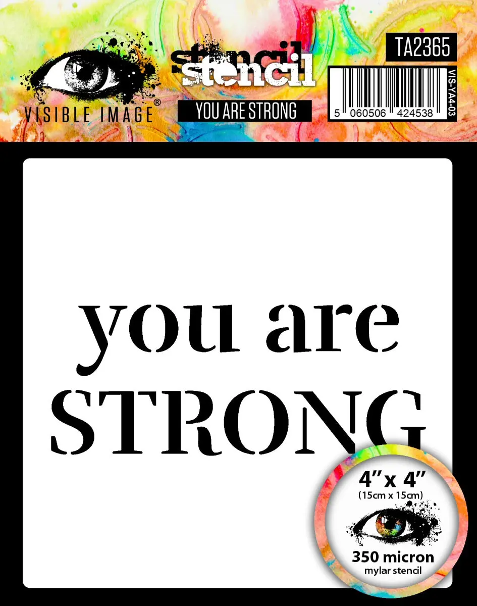 Visible Image You Are Strong Stencil - 4 X 4 1