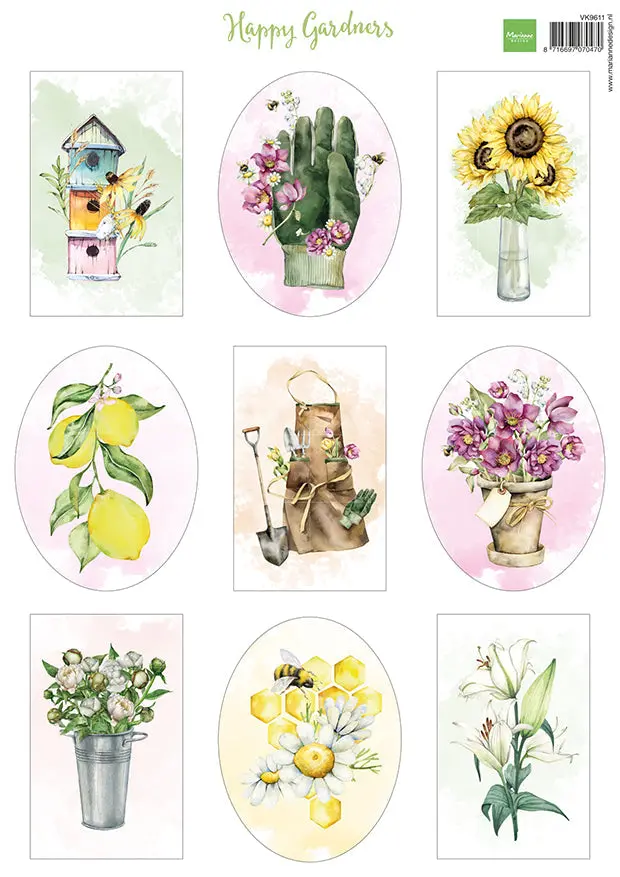 Marianne Design Cutting Sheet - Happy Gardners 1
