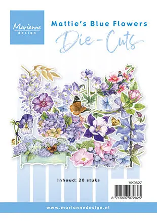 Marianne Design A6 Die Cuts - Mattie's Blue Flowers 1