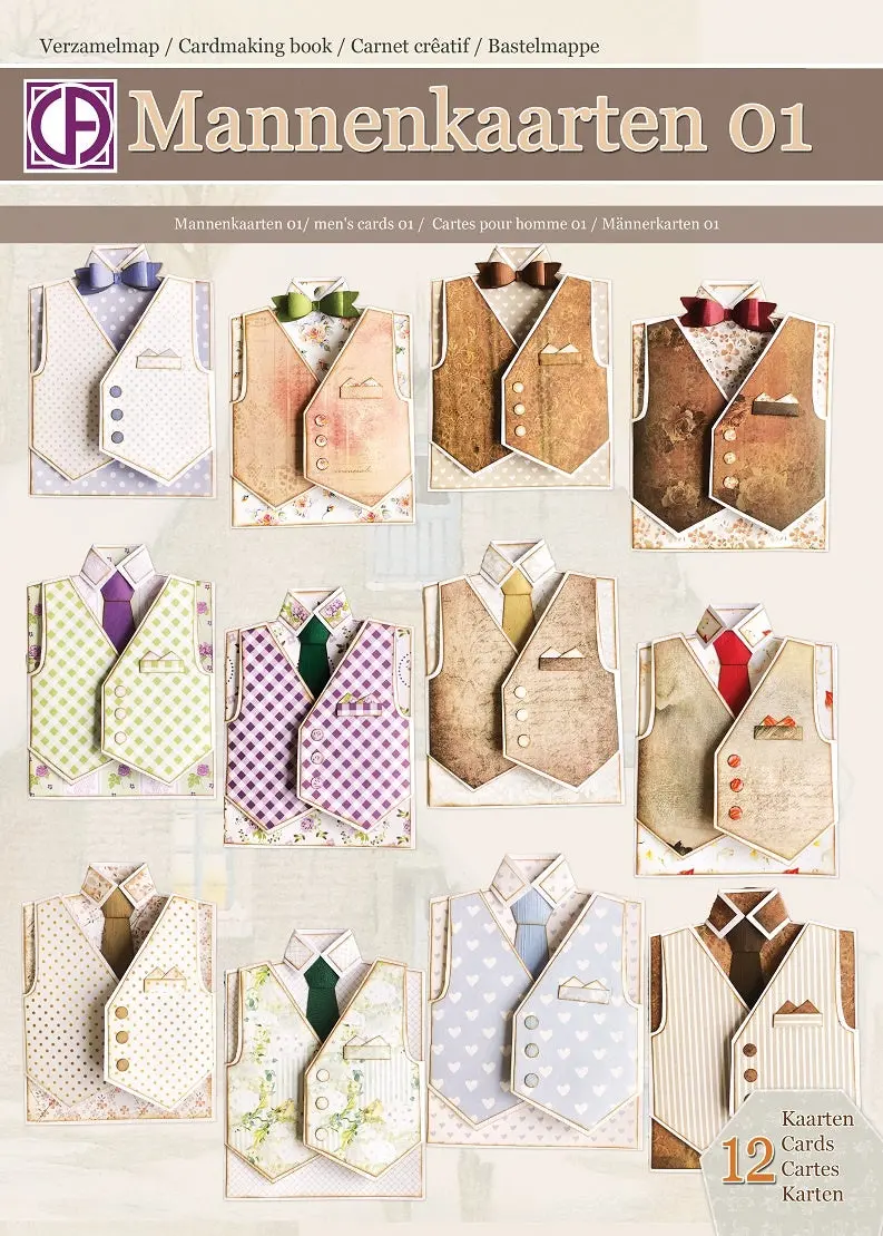 Creatief Art - Card Kit - Men's Cards 01 - 12 Pieces 1