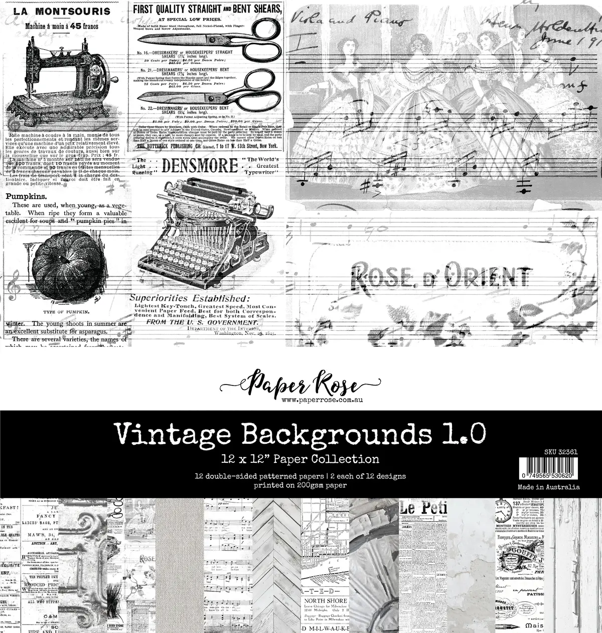 Vintage Backgrounds 1.0 12X12 Paper Collection 32361 1