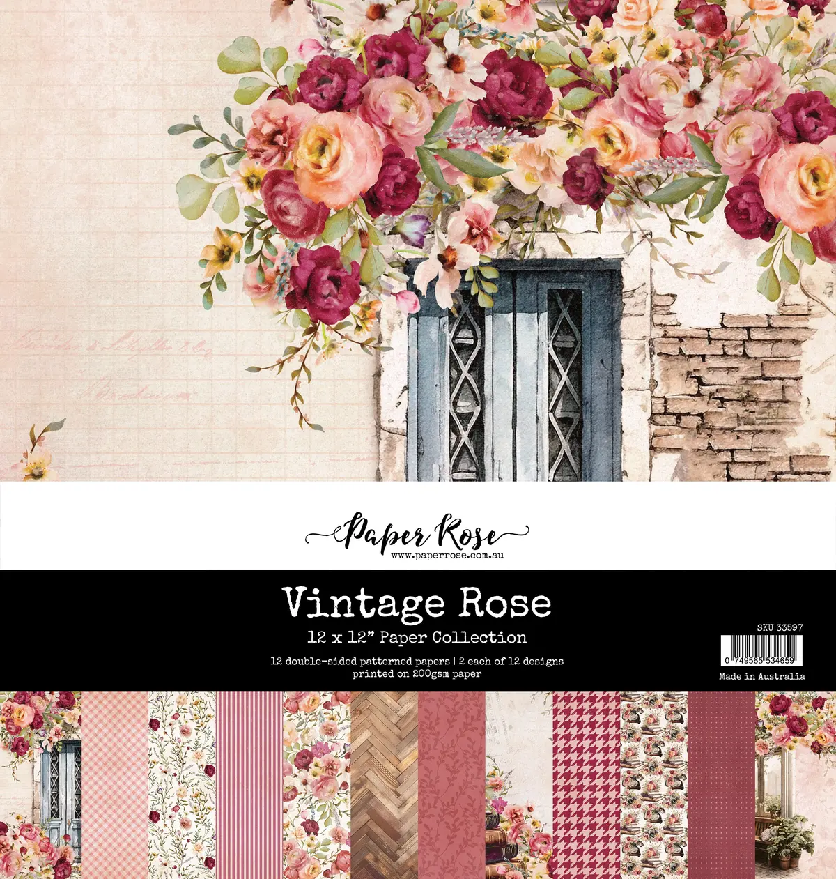 Vintage Rose 12X12 Paper Collection 33597 1