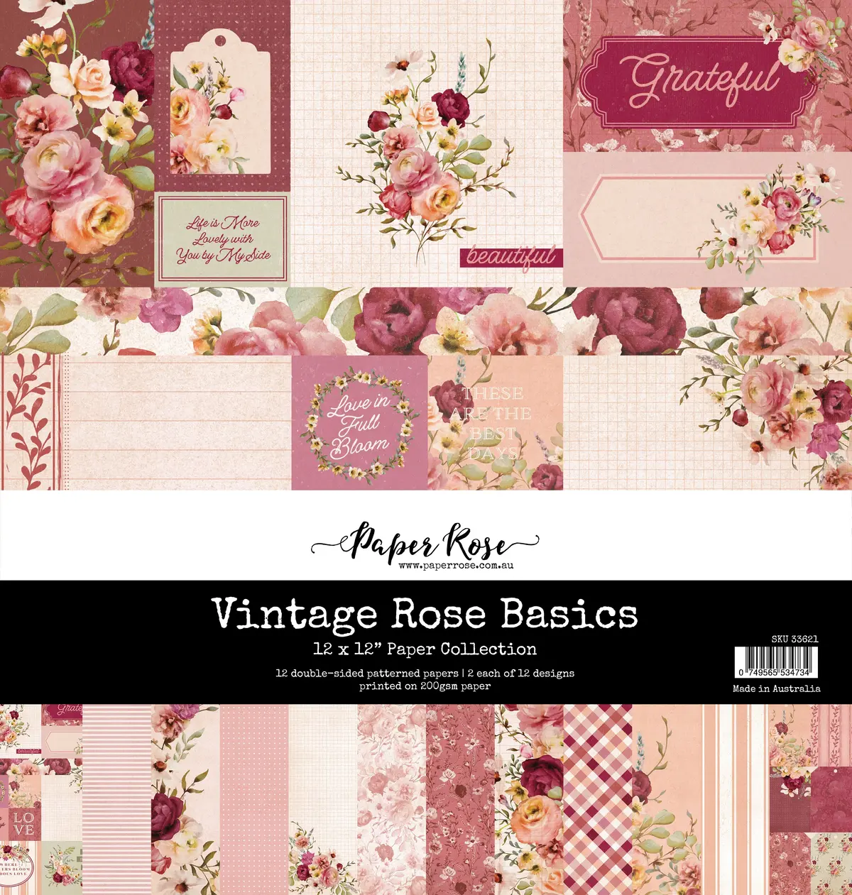 Vintage Rose Basics 12 X 12 Collection 33621 1