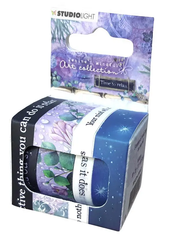 Jenine's Mindful Art Washi Tape Time To Relax 47X47mm 4 Rl Nr.03 1