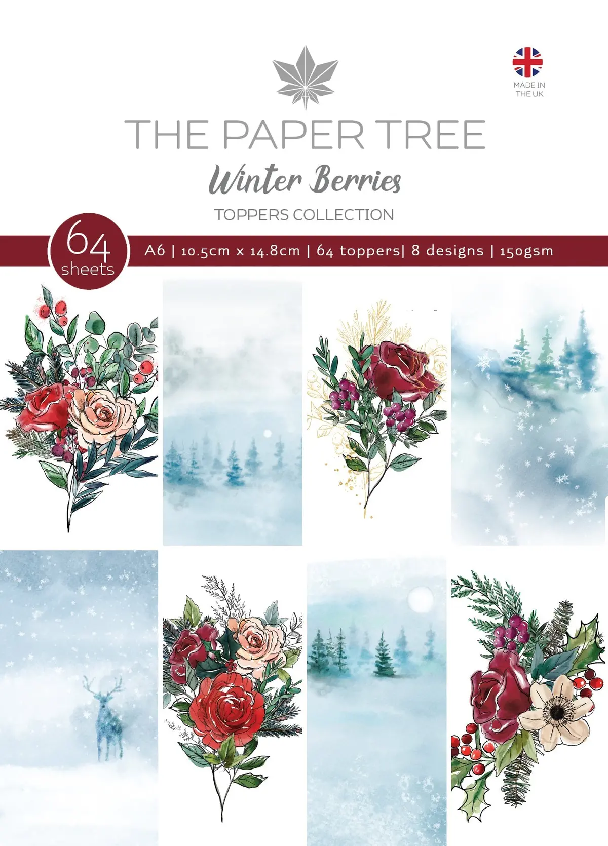 The Paper Tree Winter Berries A6 Topper Pad 1