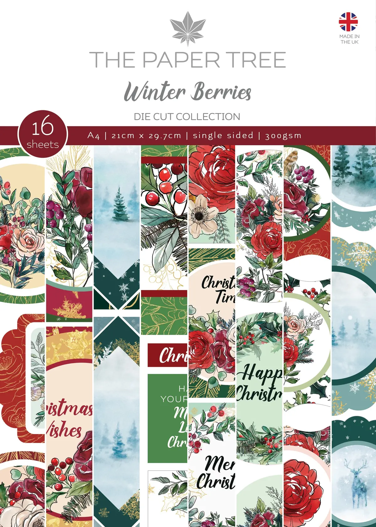 The Paper Tree Winter Berries A4 Die Cut Sheets 1
