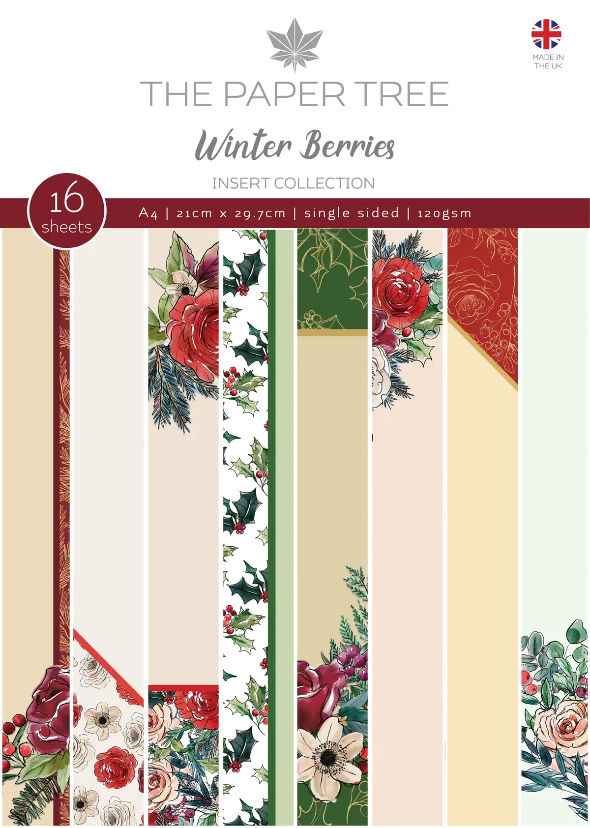 The Paper Tree Winter Berries A4 Insert Collection 1