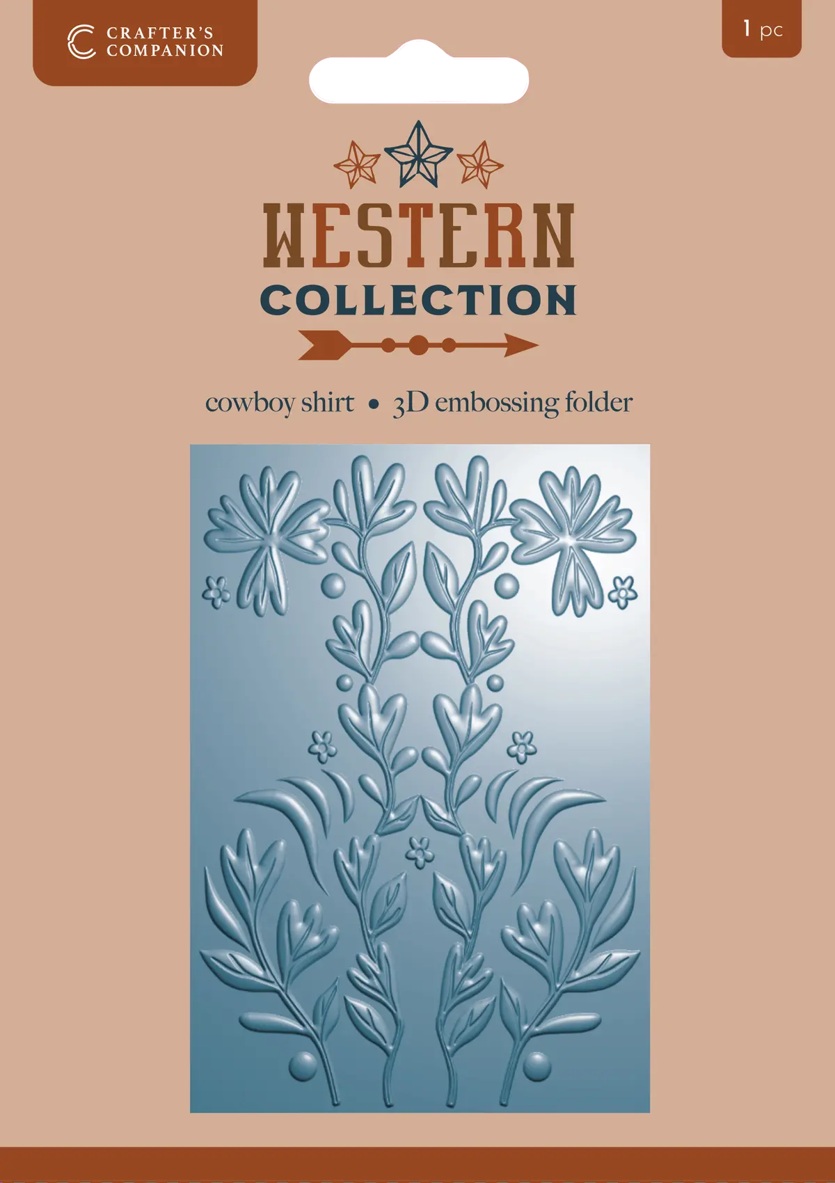 Western Collection 4”X6” 3D Embossing Folder - Cowboy Shirt 1