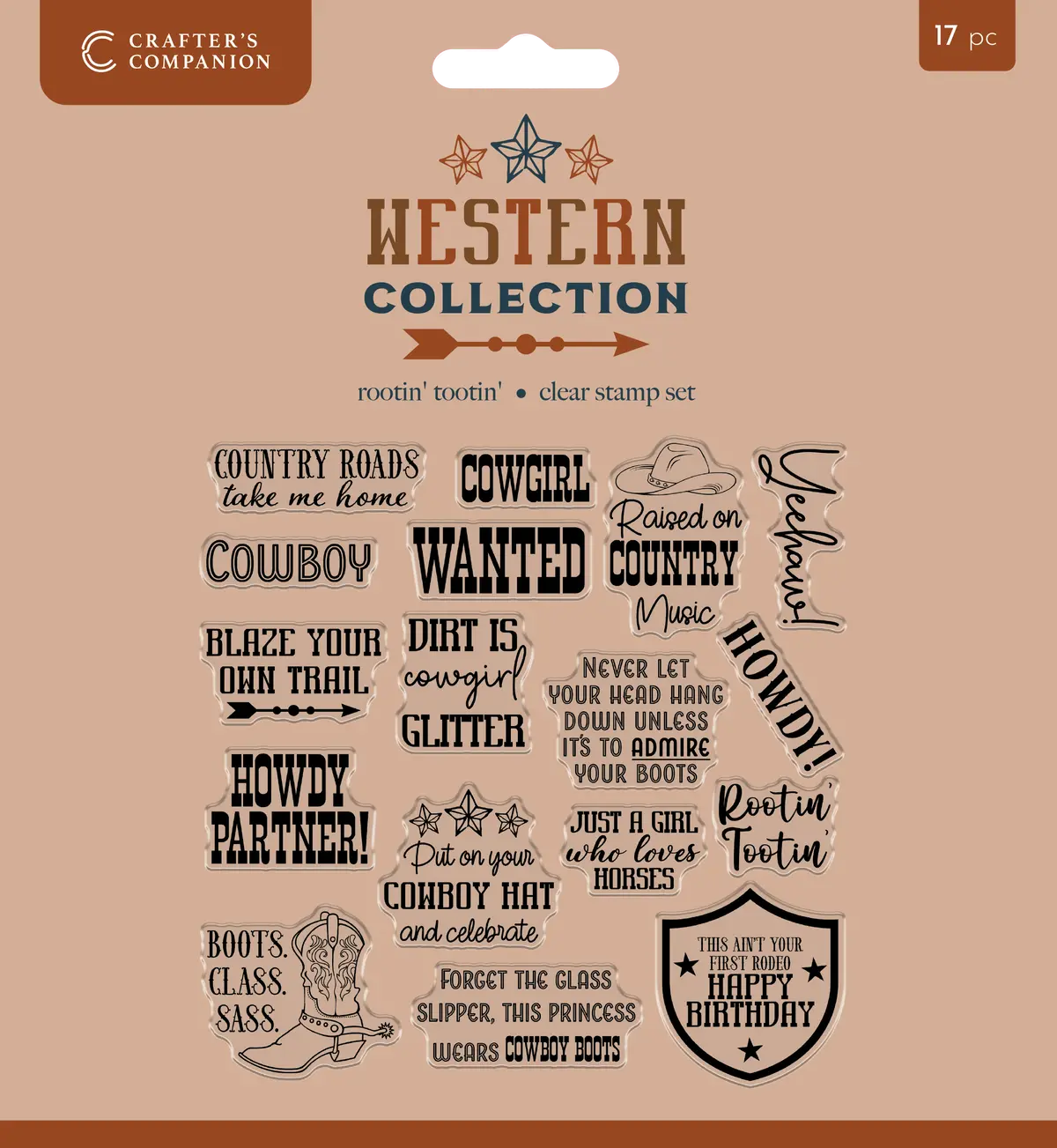 Western Collection Clear Acrylic Stamp - Rootin’ Tootin’ 1