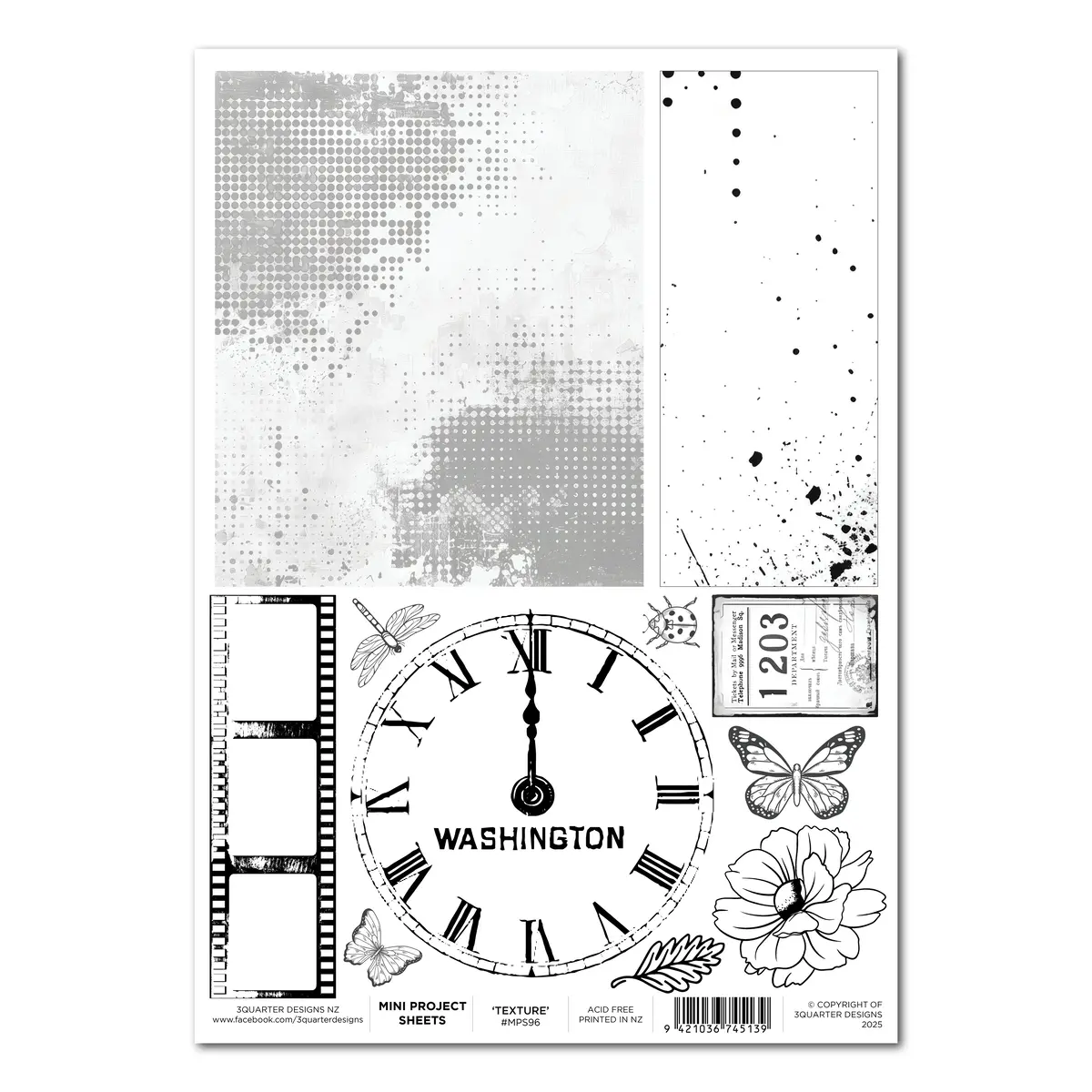 3Quarter Designs Oh Texture - Mini Project Sheet 1