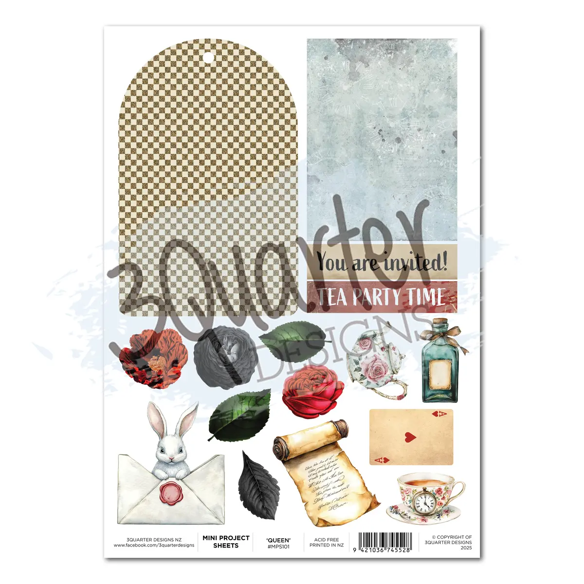 3Quarter Designs Red Queen - Mini Project Sheet 1