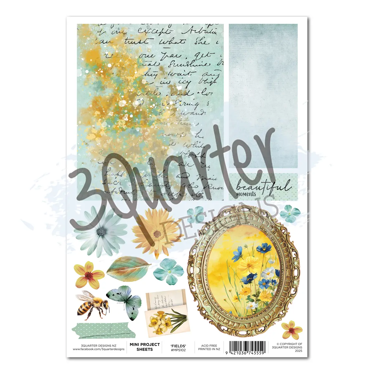3Quarter Designs Honey Fields - Mini Project Sheet 1