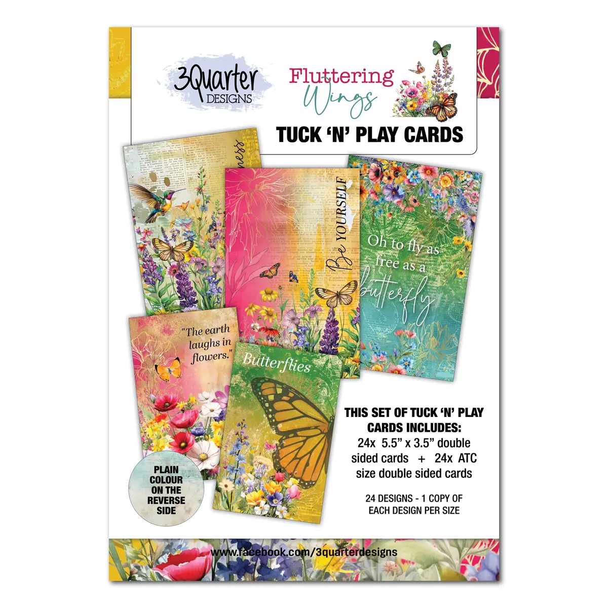 3Quarter Designs Fluttering Wings - Tuck N Play Cards 1