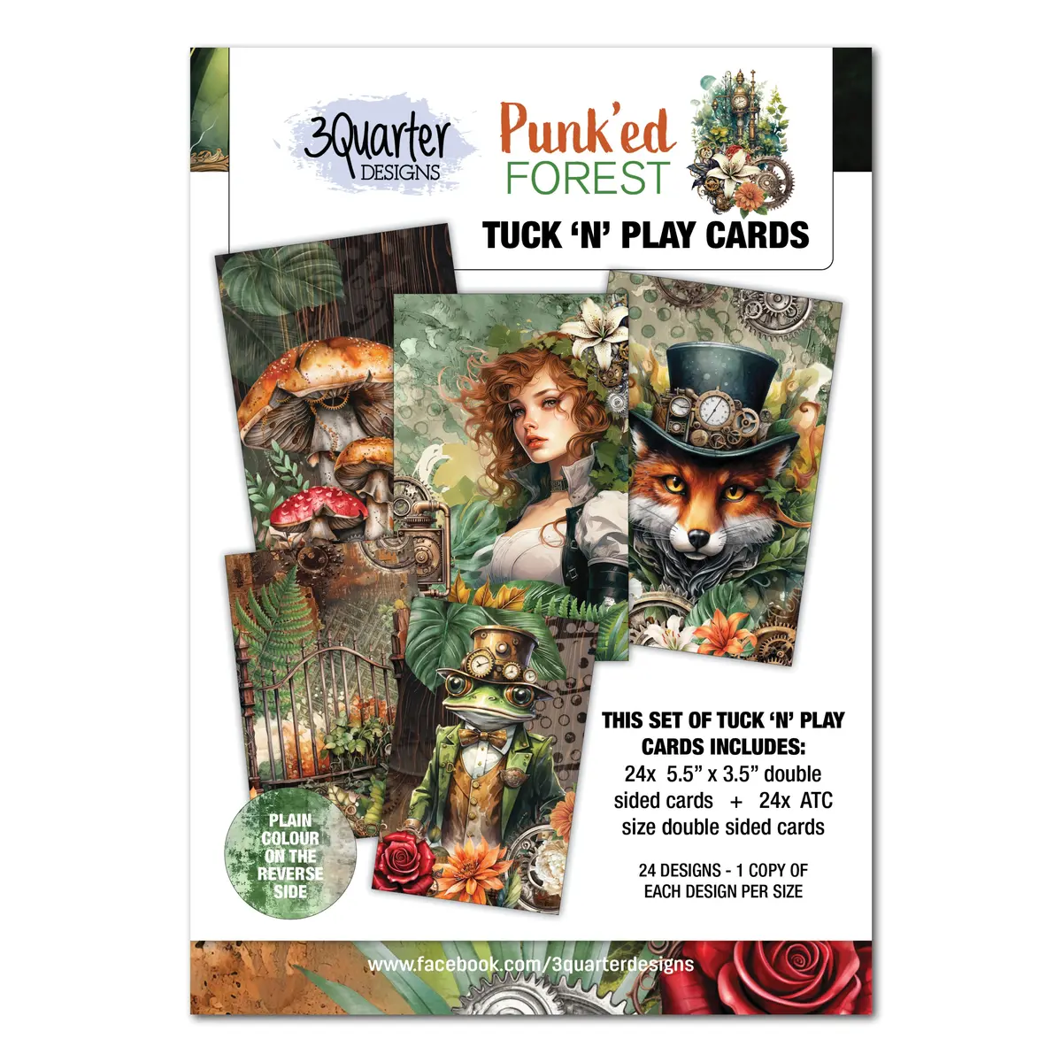 3Quarter Designs Punk'ed Forest - Tuck N Play Cards 1