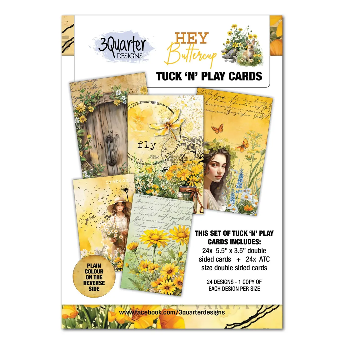 3Quarter Designs Hey Buttercup - Tuck N Play Cards 1