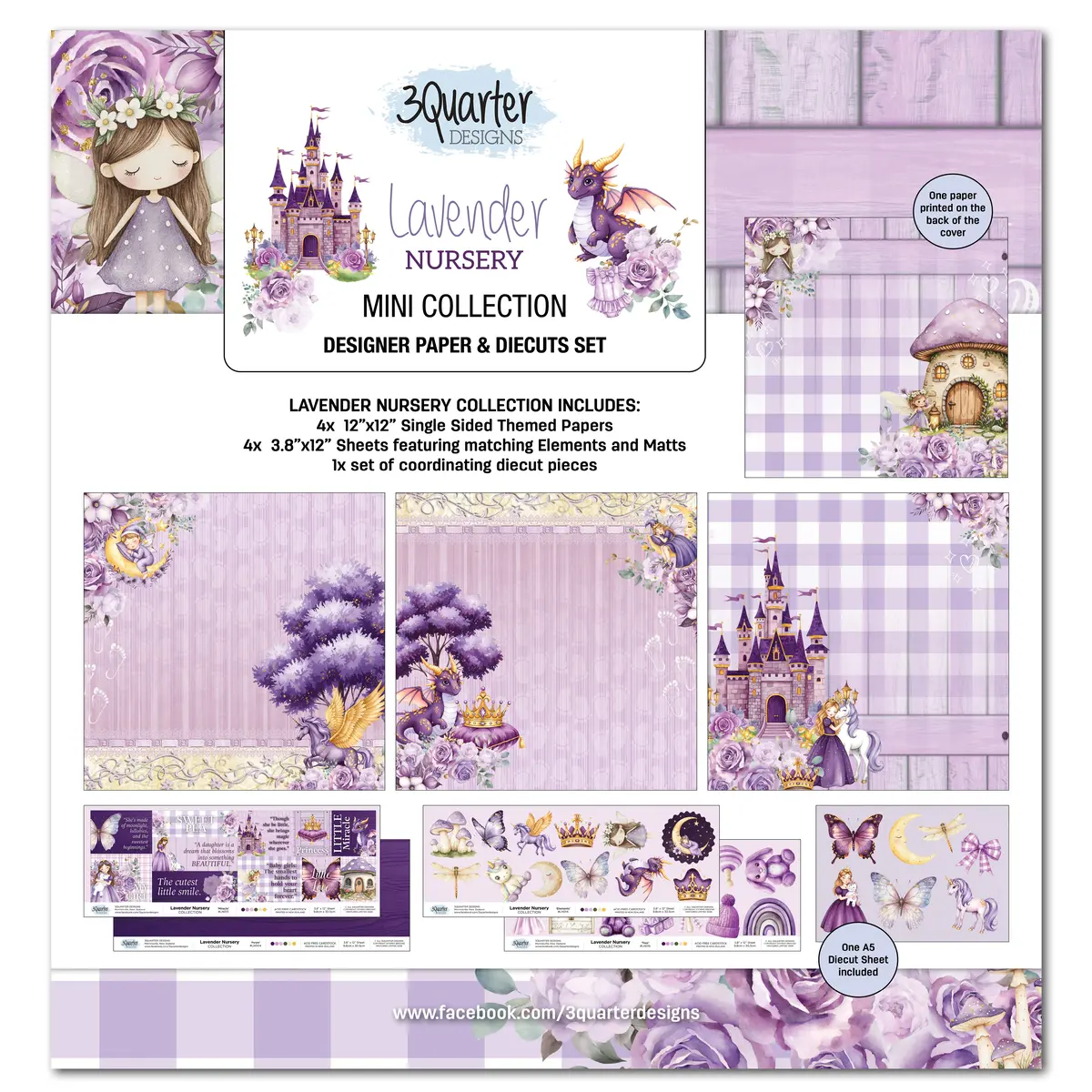 3Quarter Designs Lavender Nursery Mini 12X12 Collection 1