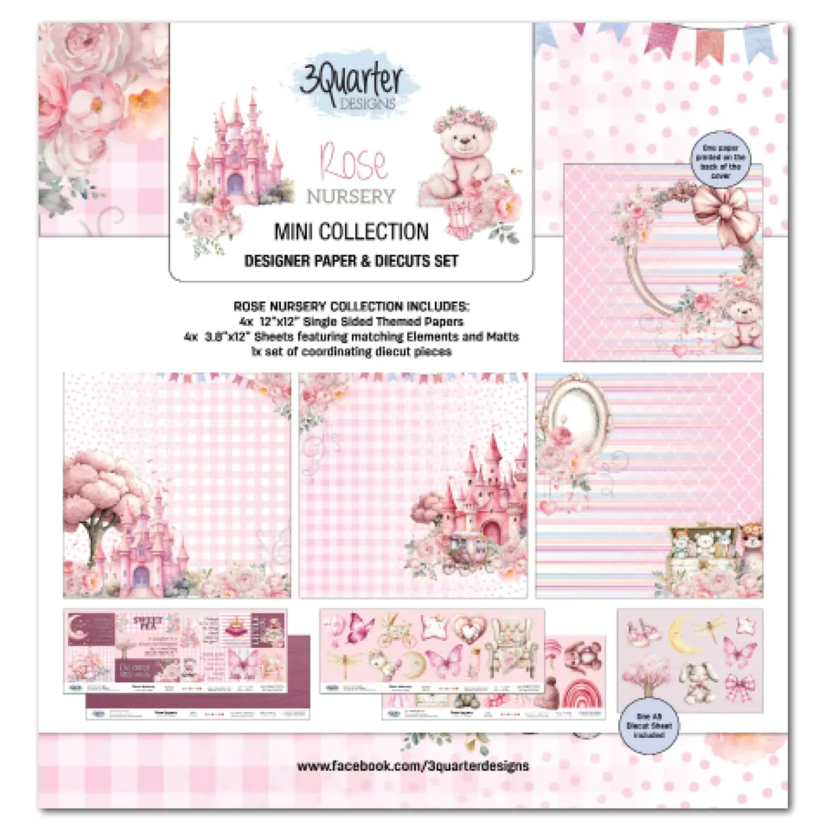 3Quarter Designs Rose Nursery Mini 12X12 Collection 1