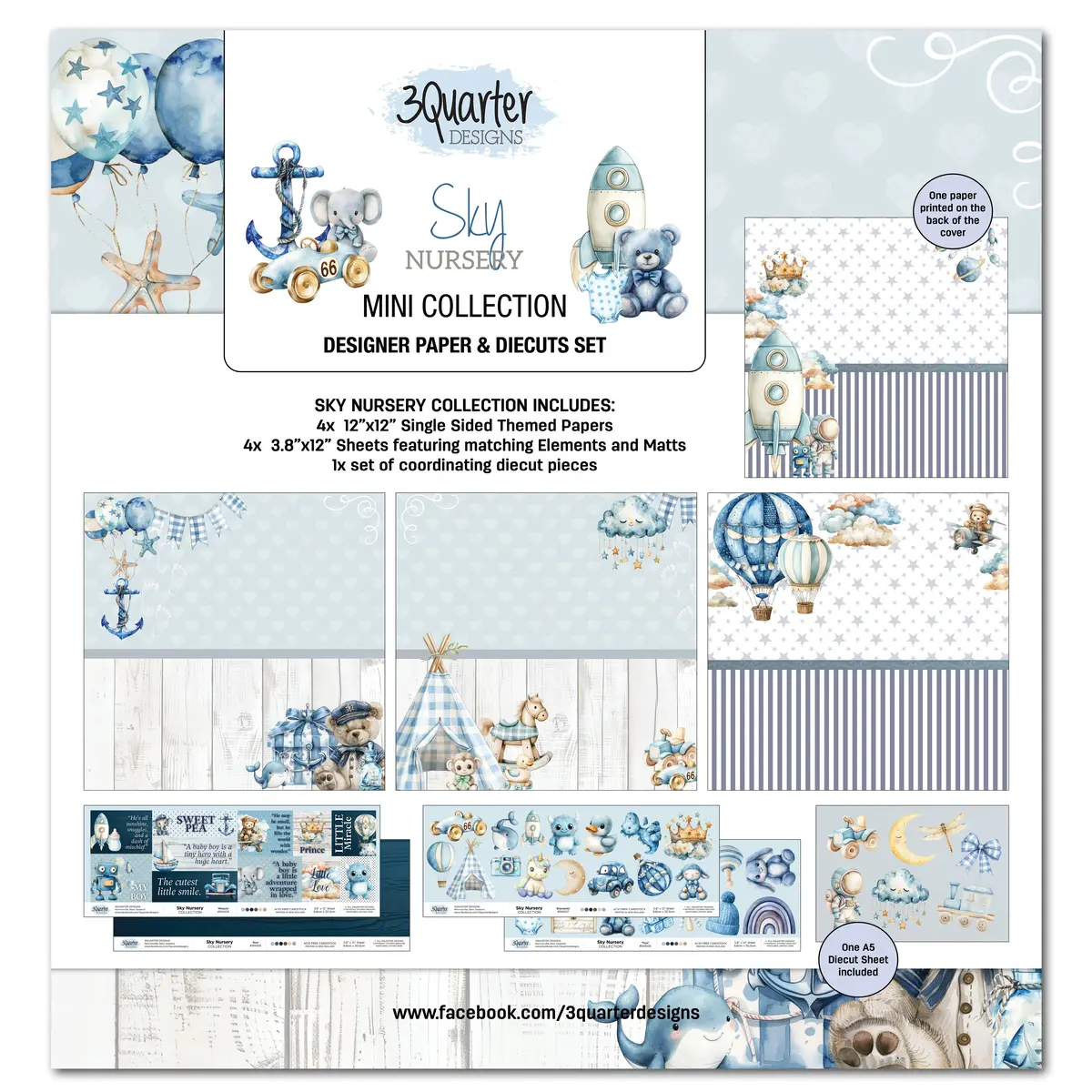 3Quarter Designs Sky Nursery Mini 12X12 Collection 1
