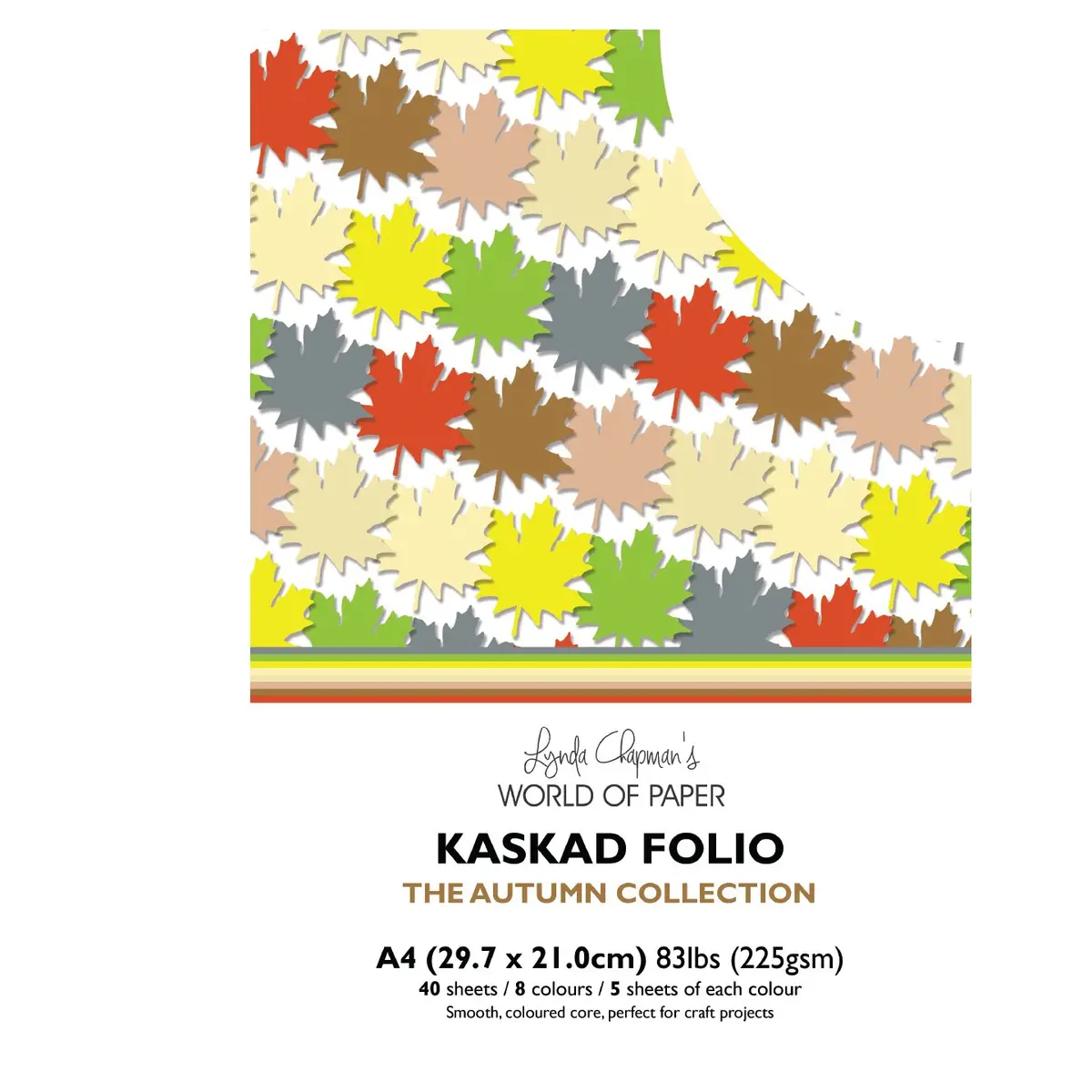 Kaskad Folio Autumn Collection A4 225Gsm Coloured Core Cardstock 40 Sheets 1