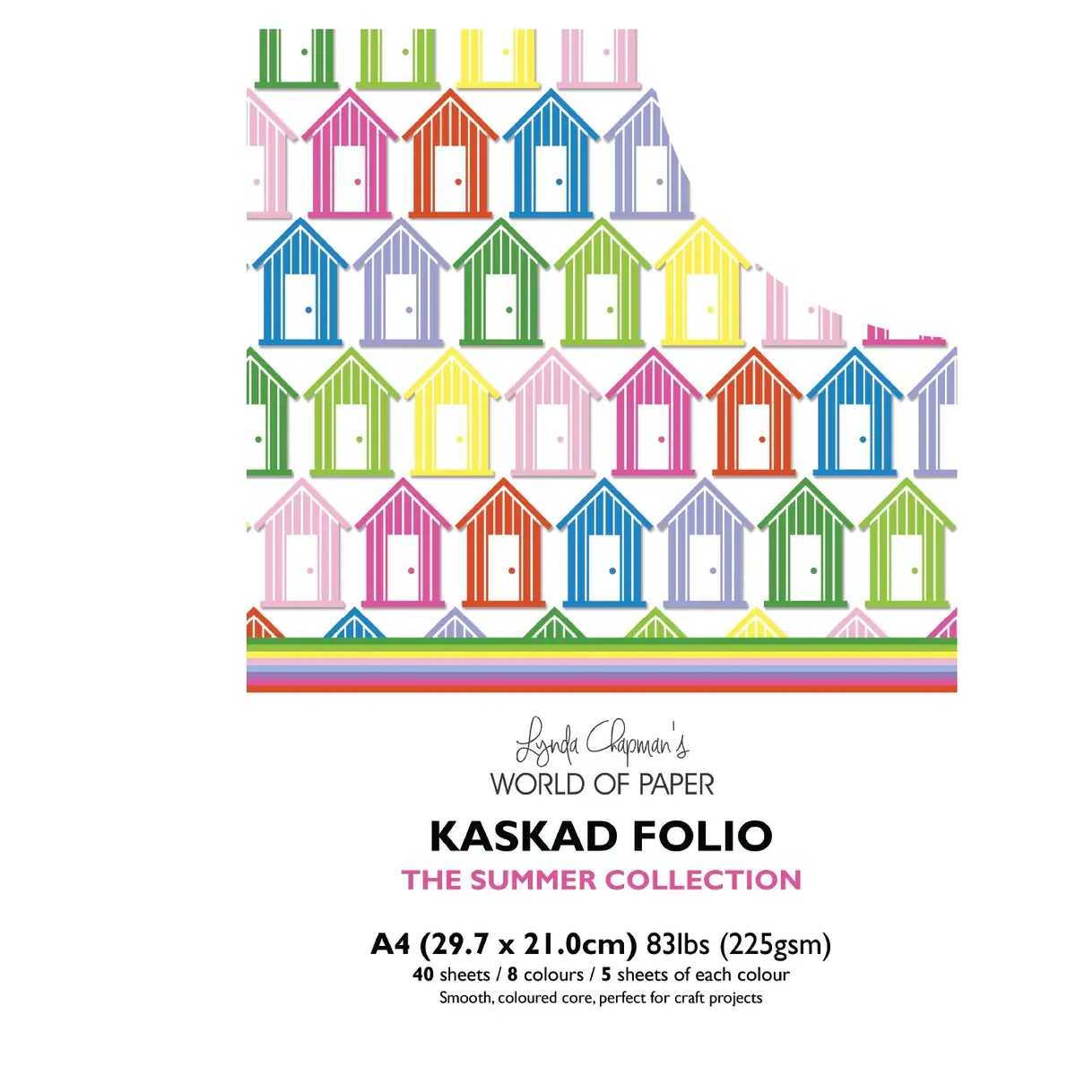 Kaskad Folio Summer Collection A4 225Gsm Coloured Core Cardstock 40 Sheets 1