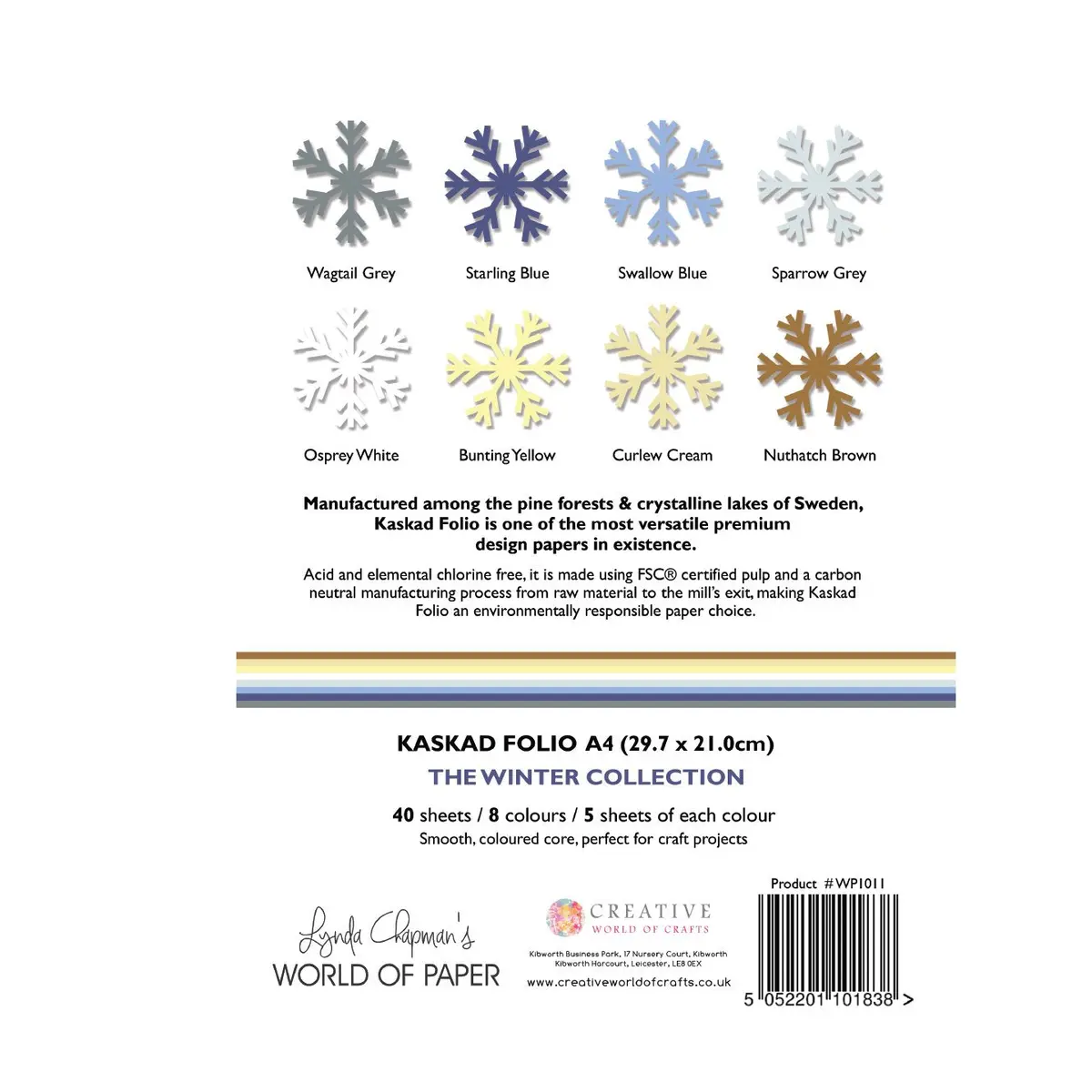 Kaskad Folio Winter Collection A4 225Gsm Coloured Core Cardstock 40 Sheets 2