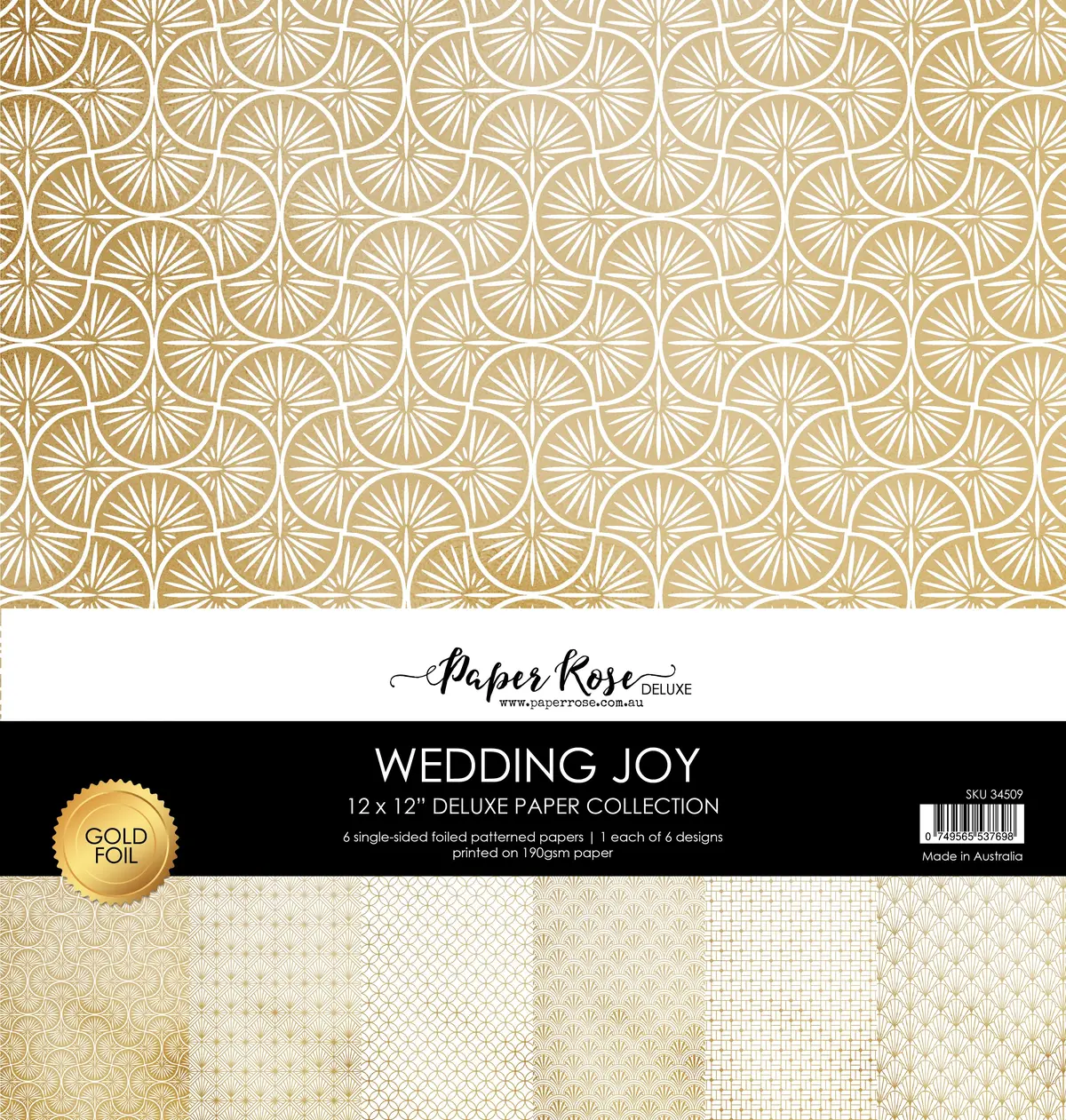 Wedding Joy Foil Gold 12X12 Paper Collection 34509 1