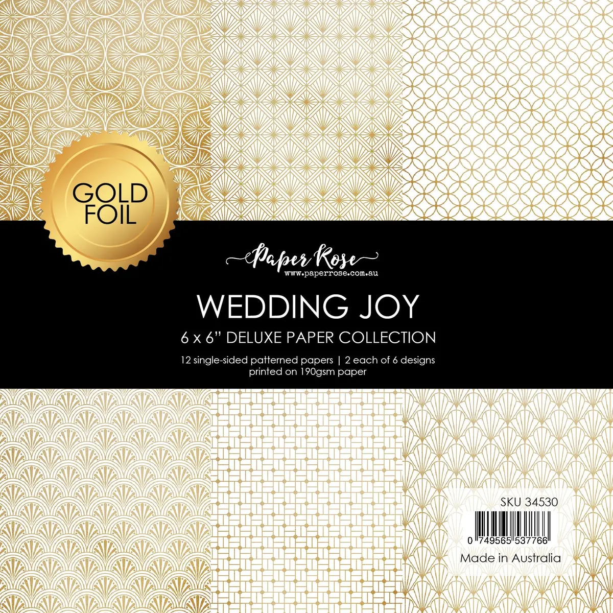 Wedding Joy Foil Gold 6X6 Paper Collection 34530 1