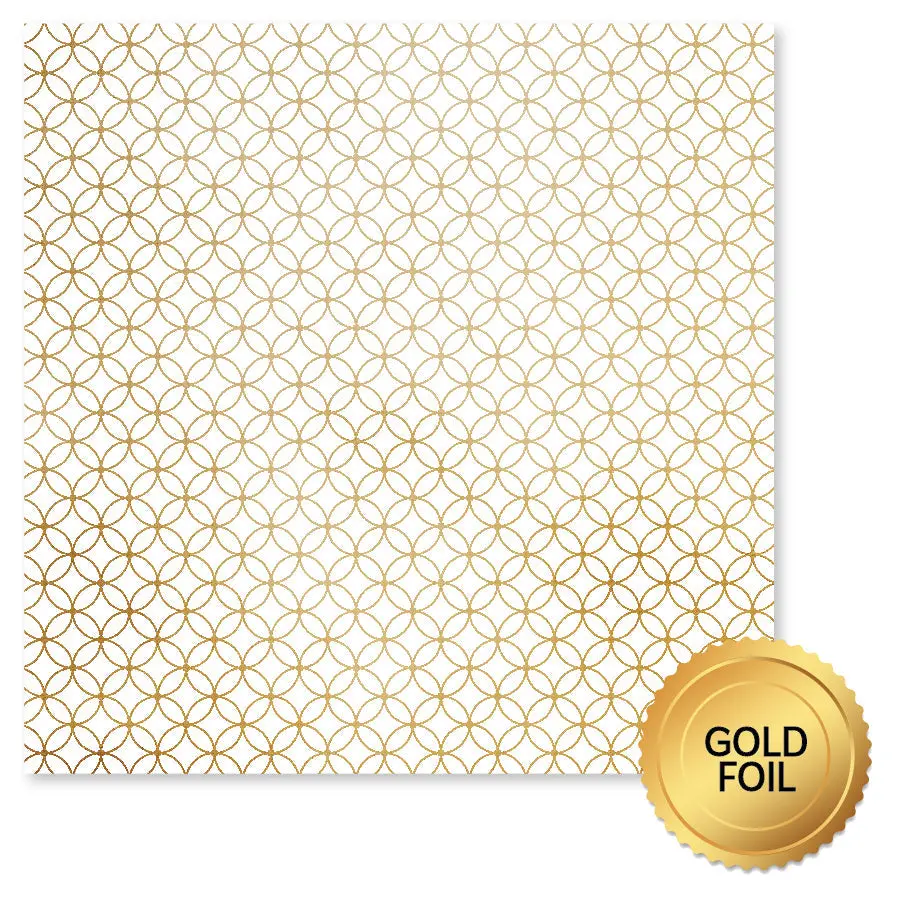 Wedding Joy Foil Gold C 12 X 12 Paper (6 Pc Bulk Pack) 34518 1