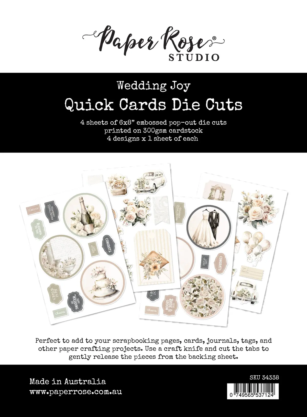 Wedding Joy Quick Cards Die Cuts 34338 1