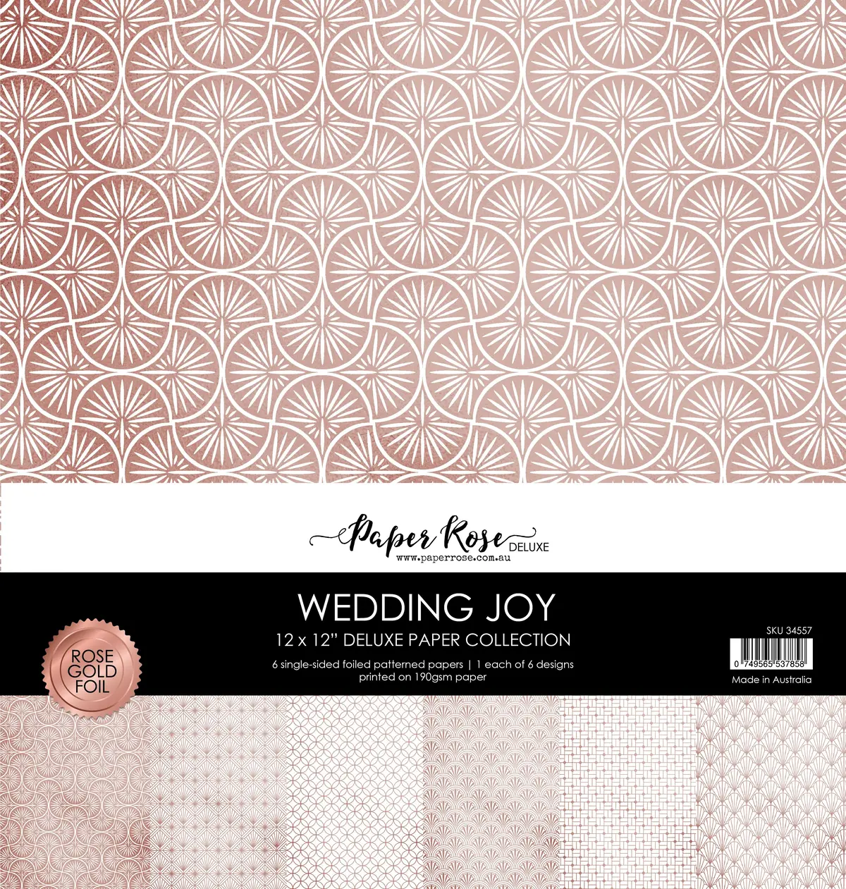 Wedding Joy Foil Rose Gold 12X12 Paper Collection 34557 1