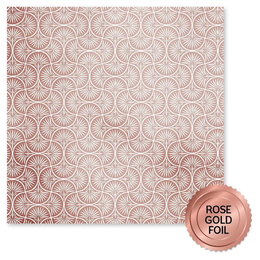 Wedding Joy Foil Rose Gold A 12 X 12 Paper (6 Pc Bulk Pack) 34560 1