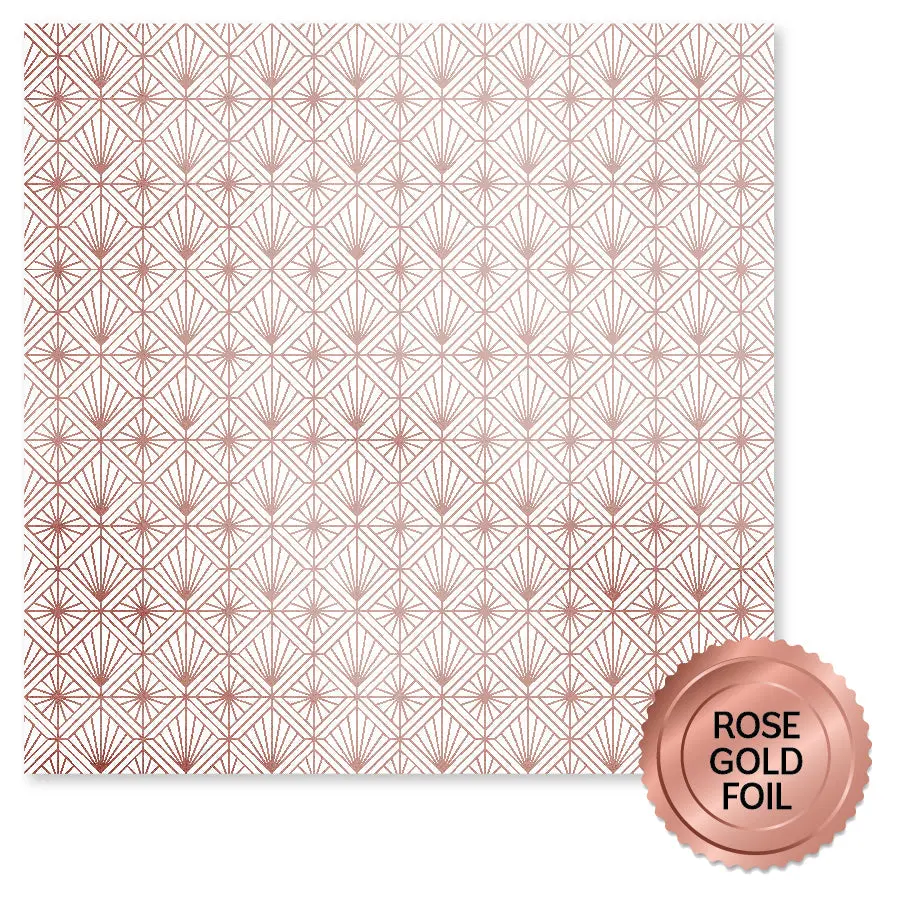 Wedding Joy Foil Rose Gold B 12 X 12 Paper (6 Pc Bulk Pack) 34563 1