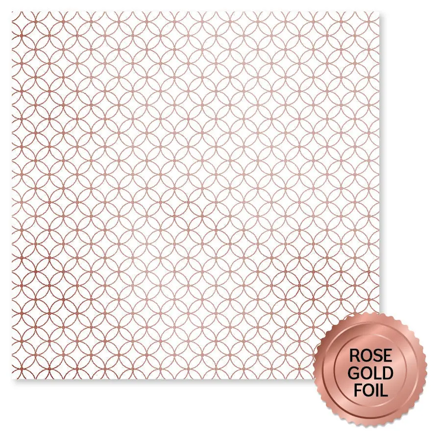 Wedding Joy Foil Rose Gold C 12 X 12 Paper (6 Pc Bulk Pack) 34566 1