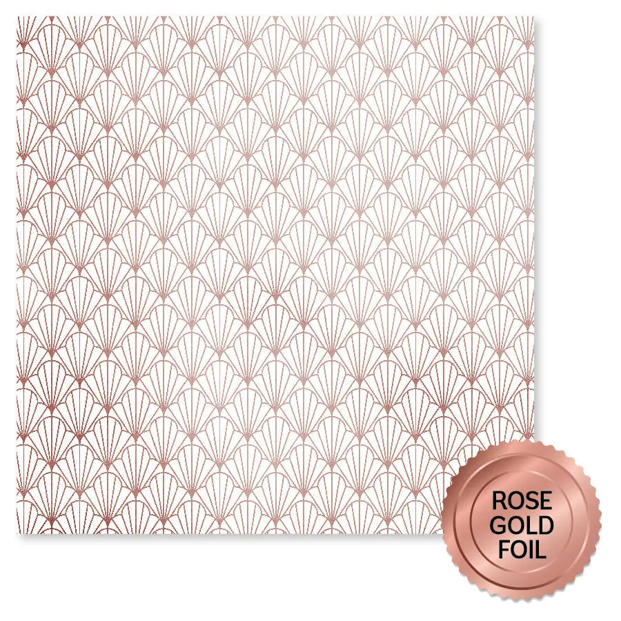 Wedding Joy Foil Rose Gold F 12 X 12 Paper (6 Pc Bulk Pack) 34575 1