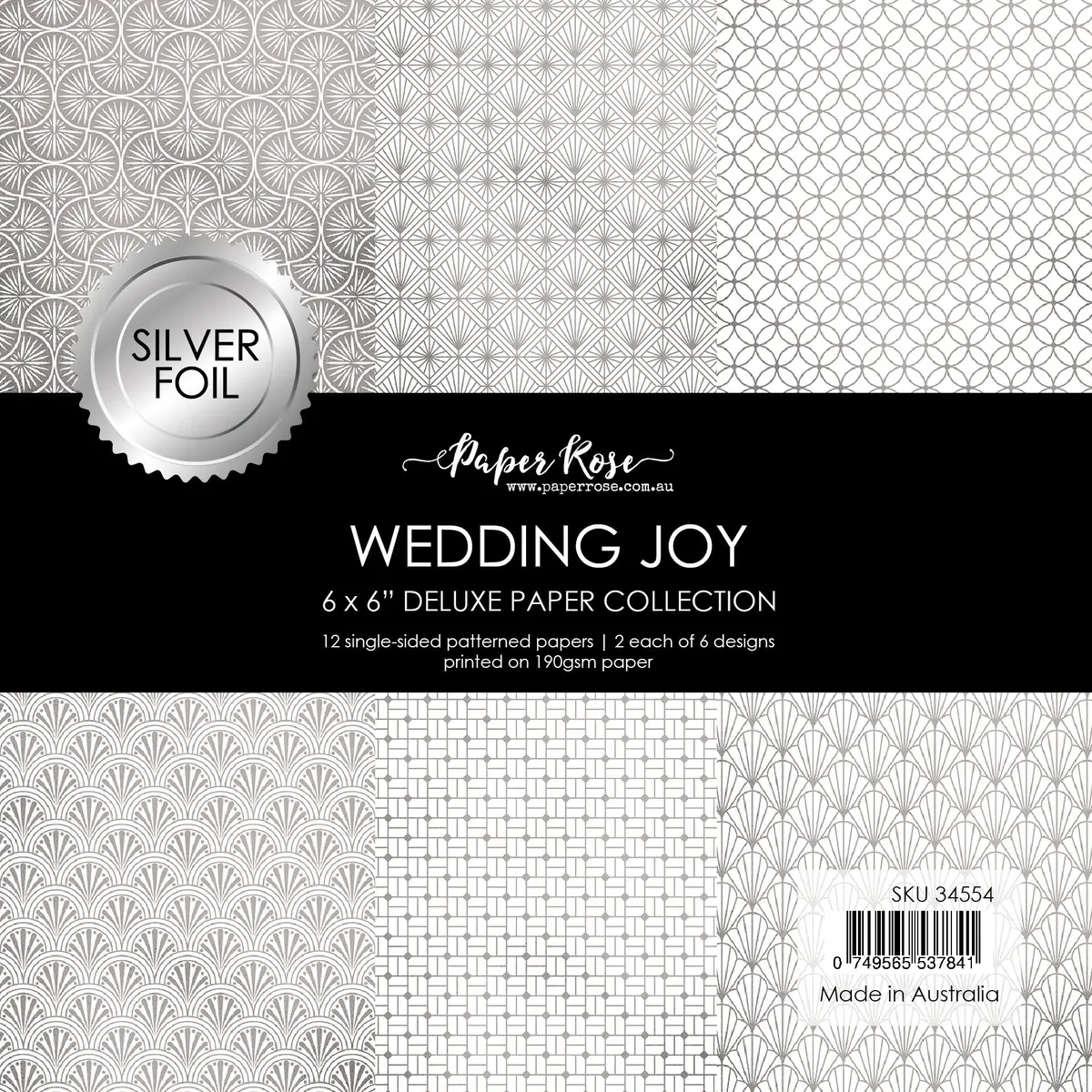 Wedding Joy Foil Silver 6X6 Paper Collection 34554 1