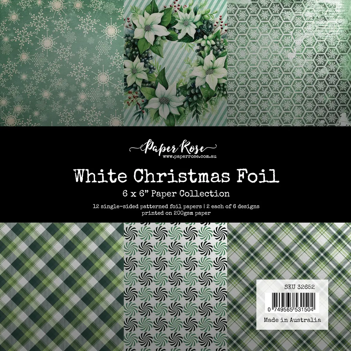 White Christmas Foil 6 X 6 Paper Collection 32652 1