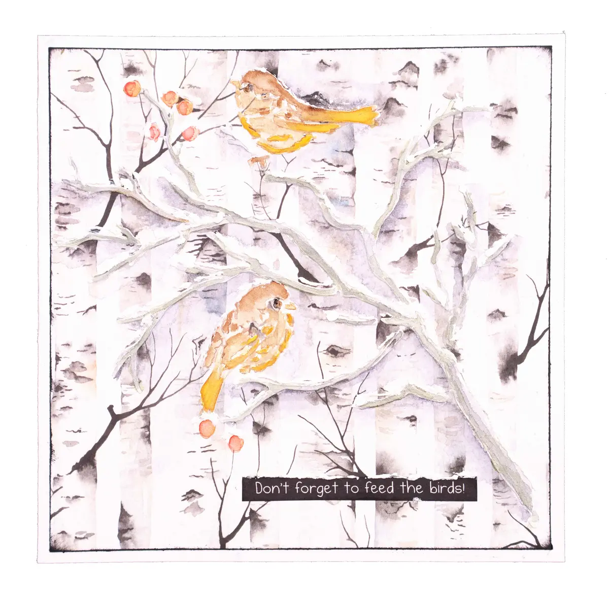 Sl Mask Birch Trees Winter Garden 150X210x1mm 1 Pc Nr. 87 2