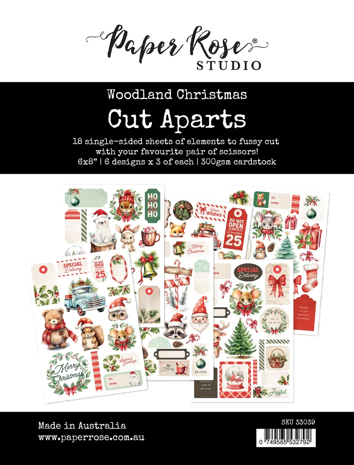 Woodland Christmas Cut Aparts Paper Pack 33039 1